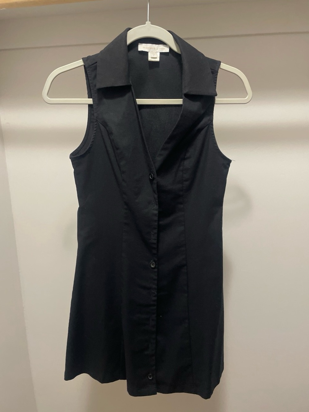 Sleeveless Black Shirt Dress